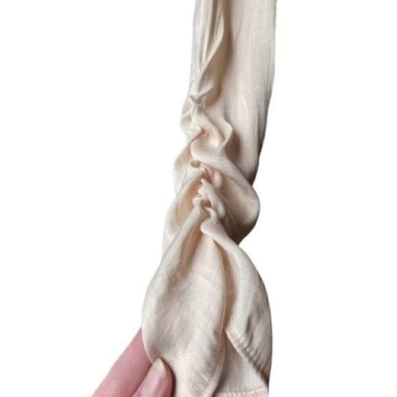 Free People V-Neck Long Sleeve With Rouching Puff Shoulder Pale Peach Women’s S - Picture 4 of 9